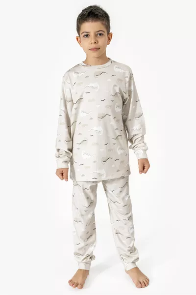 Dinosaur Pattern Soft Cotton Seasonal Boys' Pajama Set