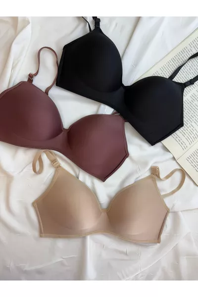 Set di 3 Reggiseni Economici Modellanti Lotus Senza Coppe e Senza Ferretto
