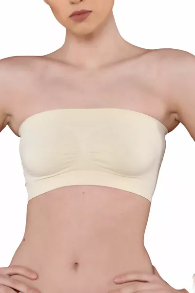 Top Donna Strapless  | Beige