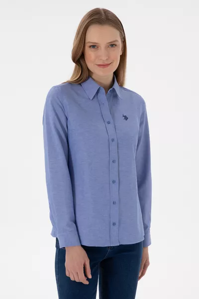 Chemise basique à manches longues pour femme Saks 