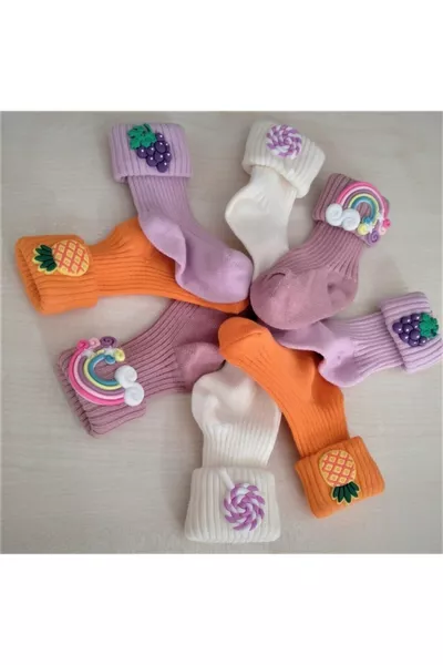 جوارب بFigur Derby عبوة 4 قطع للرضع والبنات الصغار