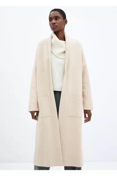 Manteau en tricot oversize à poches