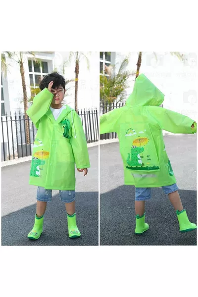 Impermeabile con Cappuccio per Bambini a Tema Animali - Impermeabile per Bambini - Impermeabile Unisex