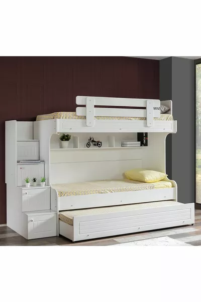 سرير بطابقين، سرير بطابقين مع درج