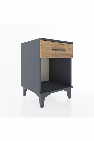 كومودين هايبرون بسحّاب واحد أنثراسايت-صنوبر