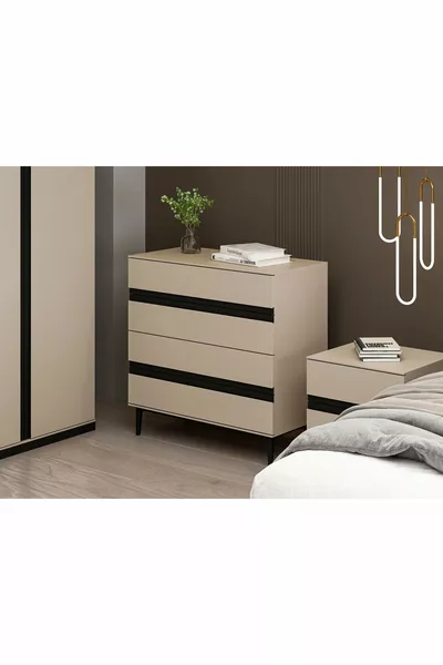 Star Ladekast 4C Soft - Zandkleurig Zwart