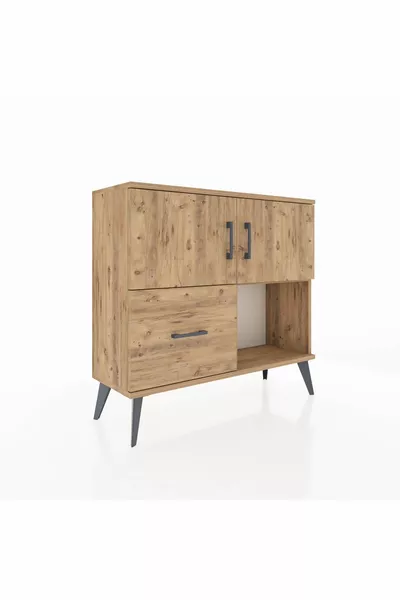 Arges Dresser with 2 Shelves, 1 Drawer, 2 Doors Pine-Pine