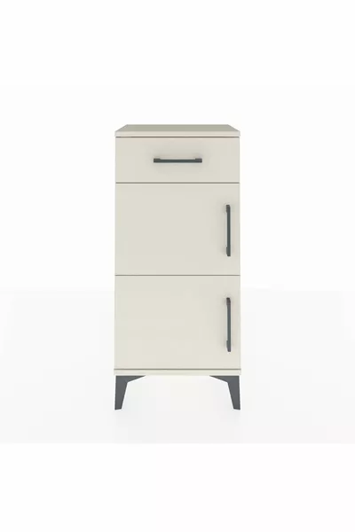 Arges Nachtkastje met één plank, één lade en twee deuren, Agaat-Agaat