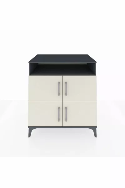 Kronos Dresser 4 Shelves 4 Doors Anthracite-Sandstone