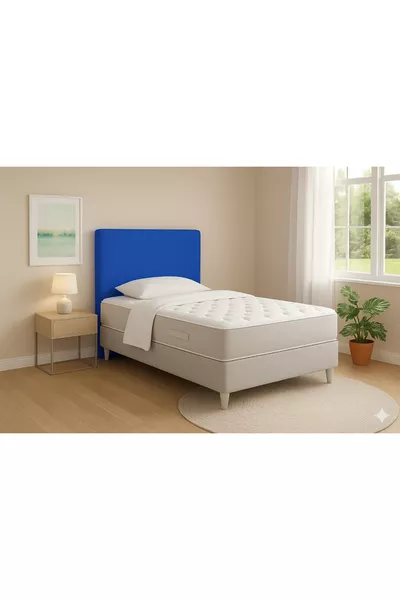 Bed Headboard Cover Blue Color cm Flexible Fabric