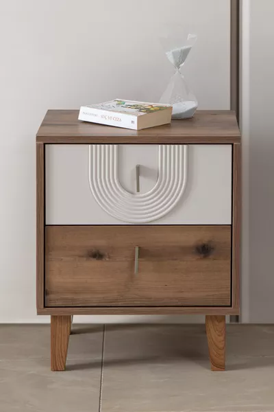 Table de chevet Megan à 2 tiroirs
