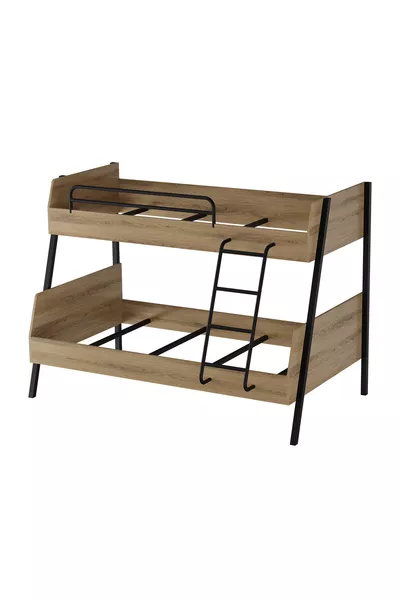 سرير بطابقين معدني بأرجل معدنية لغرفة مراهقين وغرفة أطفال x