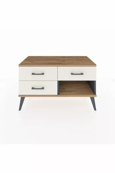 Хиперион скрин с 3 чекмеджета Антрацит-Смърч/Мраморен