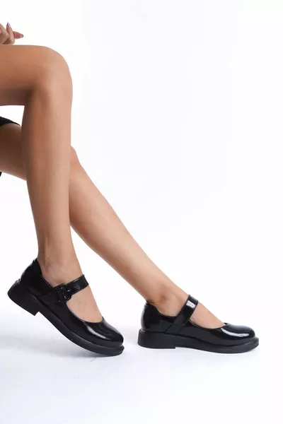 Marie Women's Loafer Loafer Casuel Strap Casual Shoes with Buckle