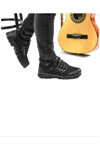 Efe Black Мъжки водостудоустойчиви зимни маратонки Нехлъзгаща се подметка