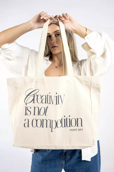 « creativity » Sac fourre-tout en toile à bandoulière et sac de plage
