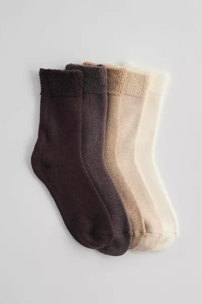 Paquet de 5 chaussettes Socket pour femmes à motifs