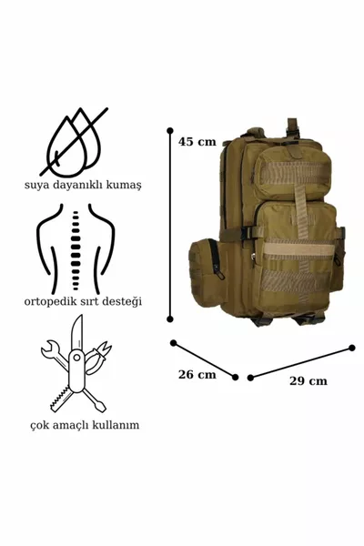  Lt Mountaineer Къмпинг на открито Трекинг Военен тактически водоустойчив отделение Раница Пустинен цвят