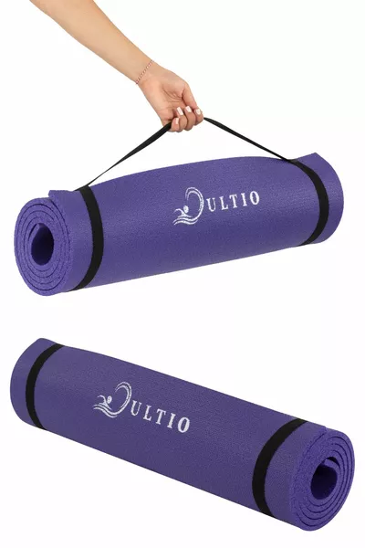 Tapis Pilates mm avec sangle de transport Base antidérapante Tapis de yoga Tapis de camping en option