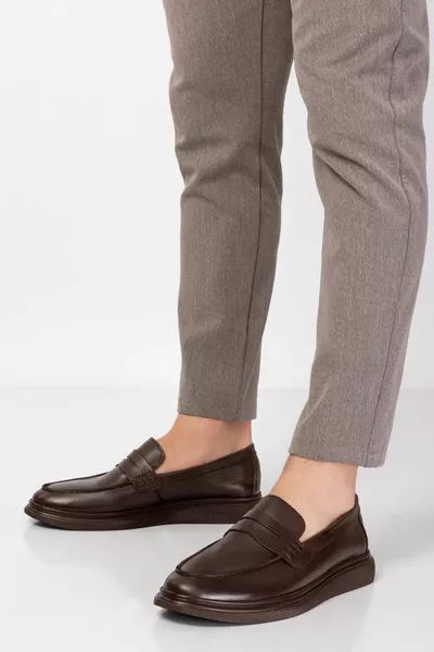 جلد طبيعي ، بدون أربطة ، أحذية رجالية كلاسيكية مريحة للغاية ، جلد داخلي وخارجي