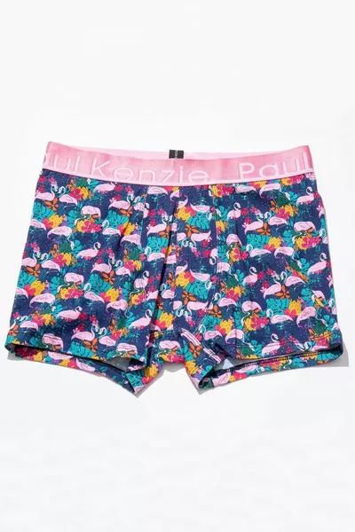 Unique Effect Patterned Men's Boxer Flamingo