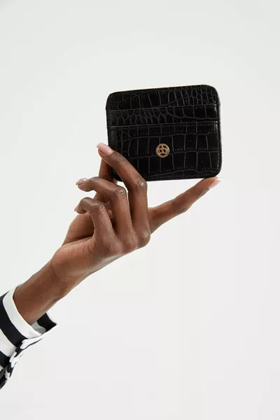 Porte-cartes Croco en similicuir pour femmes ZNS