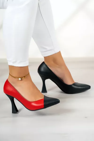 Jatqili Plus Nero Rosso Calice Vegano Tacchi 9 cm.