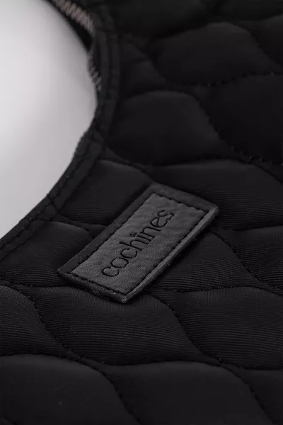 المرأة السوداء مبطن منقوشة الرغيف الفرنسي اليد وحقيبة الكتف