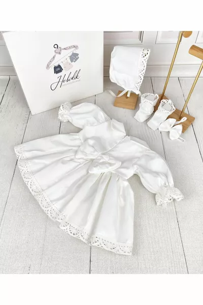 طفل رضيع أطفال الرباط الأبيض بيبي طوق Mevlüt اللباس مجموعة