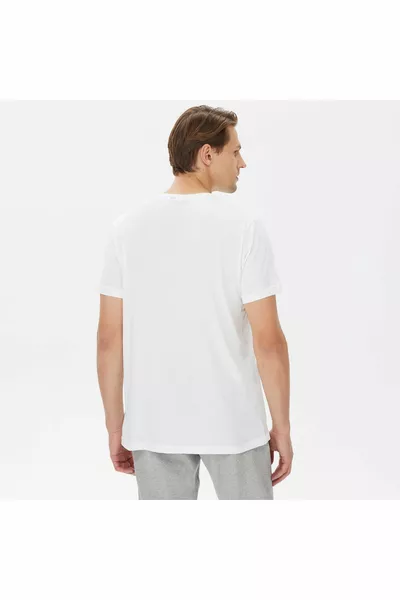 تي شيرت ستاندرد فيت أبيض للرجال