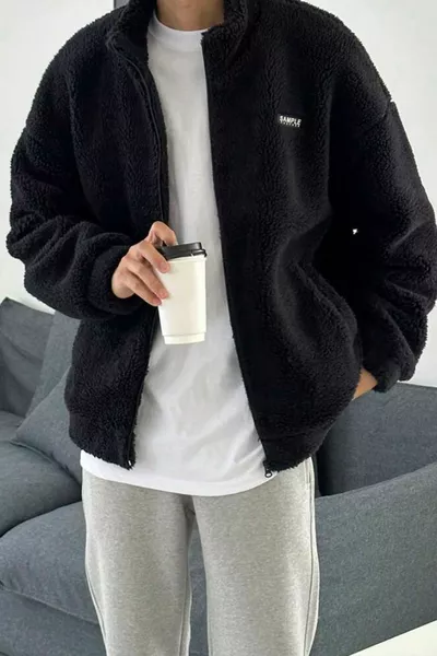 كبير الحجم أفخم سستة قميص من النوع الثقيل