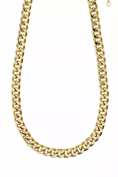 Vergoldete große dicke Kettenkette für Damen
