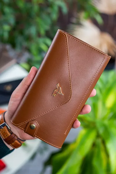 مغلف الهاتف وعملة مقصورة المغلف نموذج تان محفظة المرأة