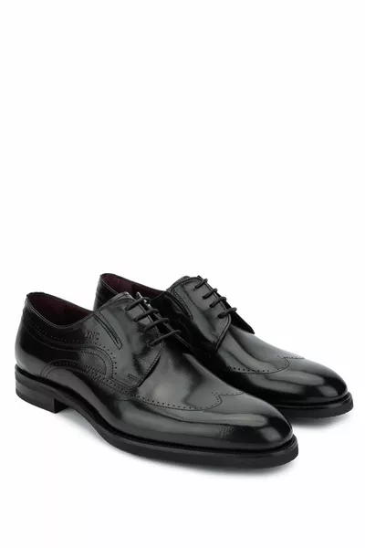 Scarpe Classiche Da Uomo In Vera Pelle Nere