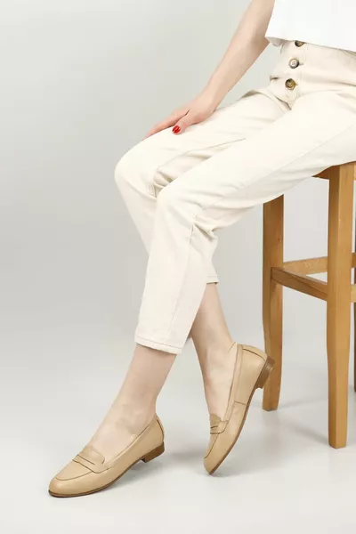 عارية الجبهة جلد طبيعي جولة اصبع القدم شقة وحيد المتسكع المرأة الباليه الشقق 