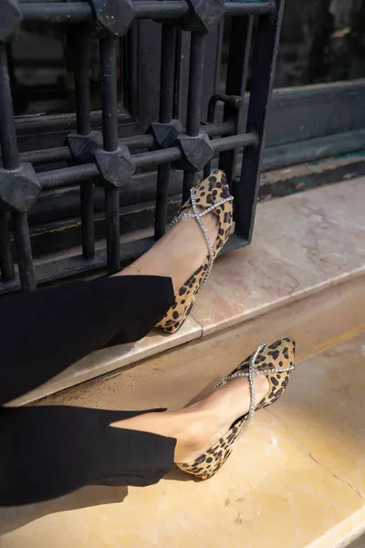 سارة المرأة ليوبارد الحجر التفاصيل الباليه الشقق