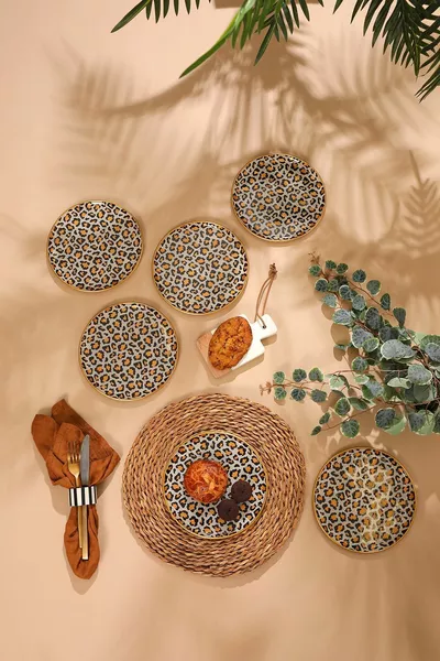 Leopardprint taartbord