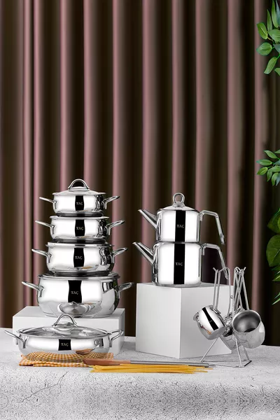 Vallena XL Piece Steel Dowry Set Platinum