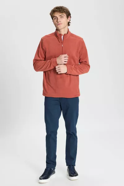 الرجال بني فاتح مكافحة بيلينغ غير بيلينغ القياسية صالح الوقوف طوق الصوف قميص من النوع الثقيل