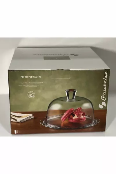 Patisserie Cake Dome Glass Lid Serving Plate