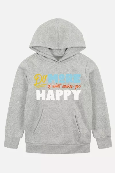 سويت شيرت بجيب مطبوع لطفل ذكر مزدوج