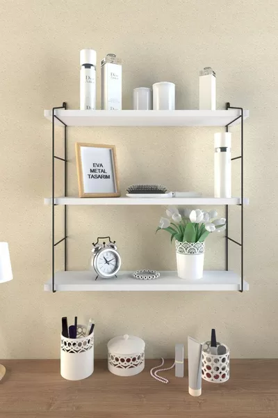 Modern Grote 3-laagse Wandplank Wit