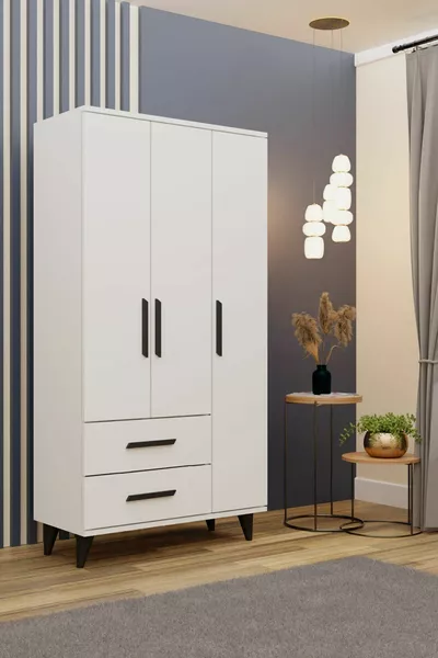 GM -A MODENA GUARDAROBA NERO CON MANIGLIA E PIEDI