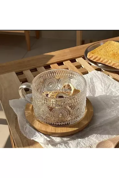 Set of 2 Heat-Resistant Vintage Scandinavian Style Glasses Vintage Coffee and Serving Glass