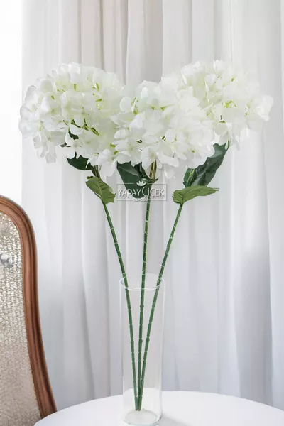 Изкуствено голямо цвете Ортранжово клонче  см бяло