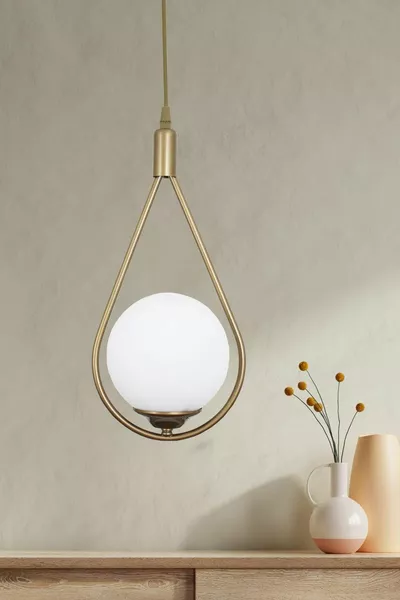 ثريا معلقة بنمط عتيق مفردة مع لمبة بيضاء زجاجية لغرفة النوم وغرفة المعيشة والمطبخ والبهو