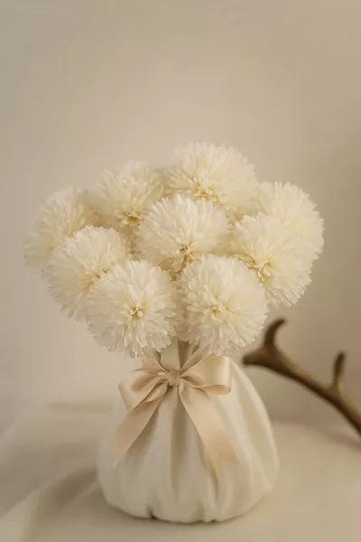 باقة كالستوم الاحترافية الفاخرة الاصطناعية من 7 فروع، زهرة زخرفية صناعية  سم