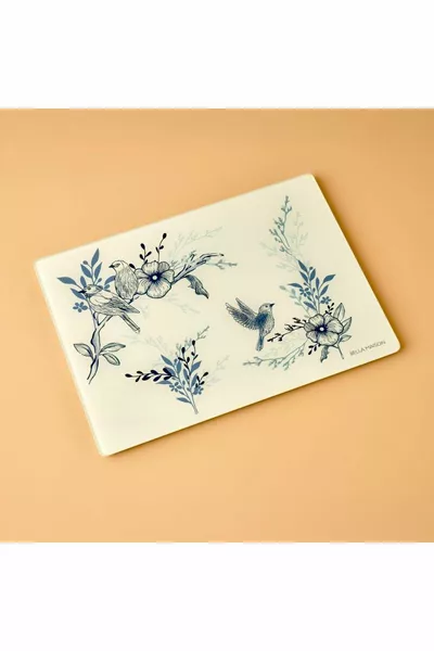 Bleu Blanc Cam Kesme Tahtası Mavi ( cm)