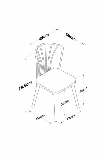 Rani Metal Chair Set of 4 Kitchen Dining Chairs Cream