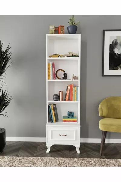 Kartopu Lade Country Boekenkast Wit - Helemaal van MDF van 1e Kwaliteit